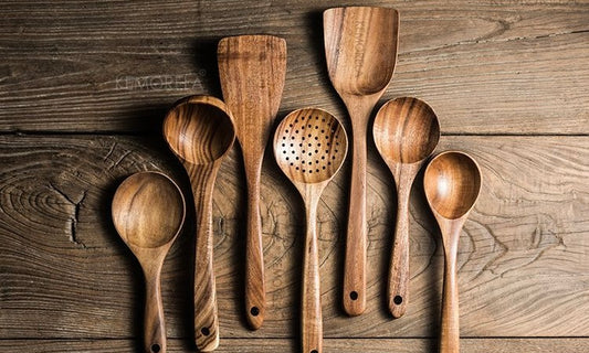 7 Piece Wooden Cooking Utensil Set