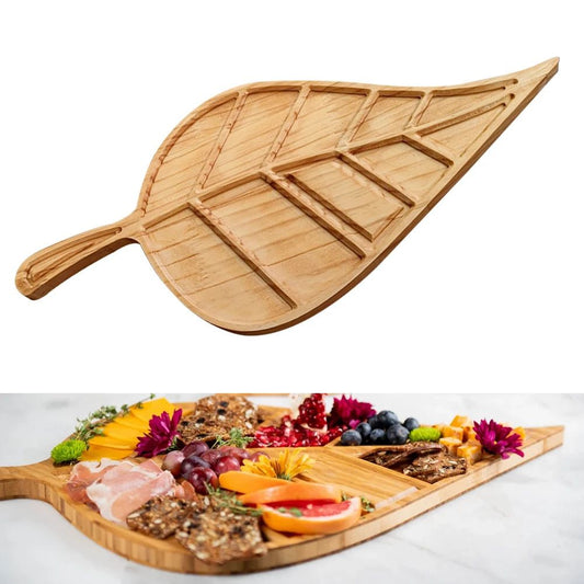 Wooden Leaf Charcuterie Board